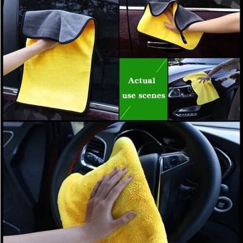 Car Care Polishing Microfiber Washing Drying Towel Strong Thick Plush Double-sided Thickened Fine Fibre Towel