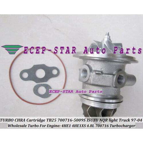 Free Ship Turbo CHRA Cartridge GT25 700716 700716-0003 700716-0006 8972089661 For ISUZU NPR NQR NKR light Truck 4HE1 4HE1XS 4.8L
