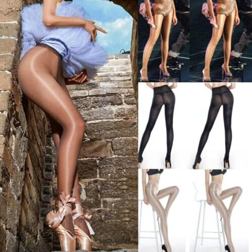 High Gloss Pantyhose Tights Elastic Oil Shiny Glossy Stockings Hosiery Plus Size