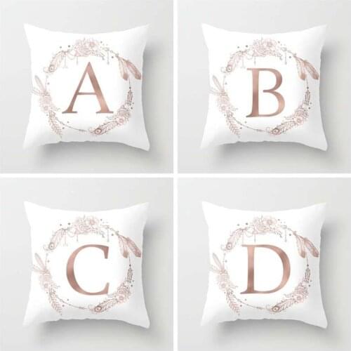 Flower Floral Letter Throw Pillow Case Sofa Bed Home Decor Cushion Cover Polyester Pillowcase Pillows Cover Home Decorative New