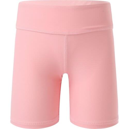 2021 Kids Girls Fitness Running Sport Shorts Bottoms Dancewear High Waist Boy-cut Yoga Workout Gym Tight Shorts for Children