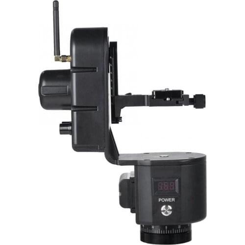 US Plug 50m Remote Control Electronic Pan Tilt Head Motorized Panoramic Tripod Head for Canon Nikon Sony DSLR Video Shooting