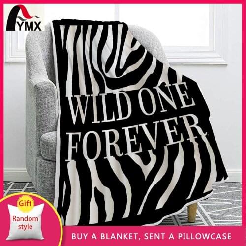FYMX Leopard Skin Pattern Blanket Love Dream And Wild Flannel Blankets for Kid Adult Couch Soft Plush Bedding