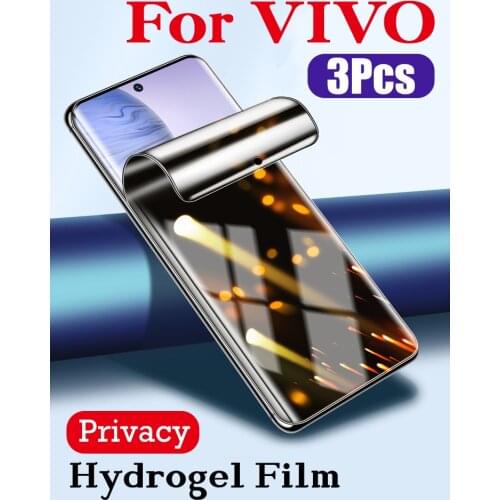 For VIVO X60 ProPlus Privacy Screen Protector IQOO NEO5 Anti-Peeping Hydrogel Film X50 Pro Plus NEX3S Soft Ultra-thin Invisible