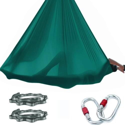 Hot Sale Professional 5Meters Aerial Yoga Hammock Set Aerial Yoga Swing Kit Nylon Anti-gravity Air Silk for Exercise