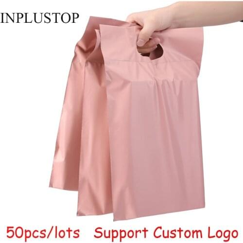 INPLUSTOP Custom 50Pcs/lot Express Bags Envelopes Self Seal Courier Storage Clothes Mailers Mail Bags Poly Mailer Packaging Bag
