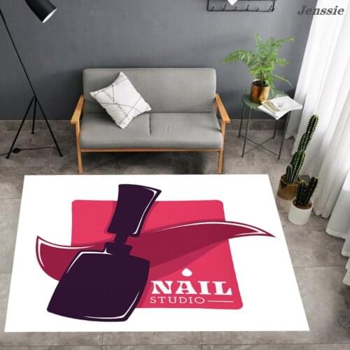 Girly Manicure 3D Printed Carpet Nail Polish Bedroom Soft Flannel Memory Foam Girl Room Area Rug and Carpets for Living Room