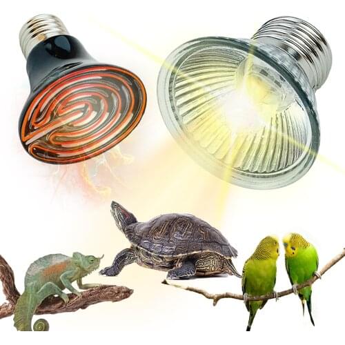 E27 Reptile Lamp Turtle Heating Lamp Mini Pet Heating Bulb Amphibian Lizard Thermostat Ultraviolet Lamp Infrared Ceramic Heater