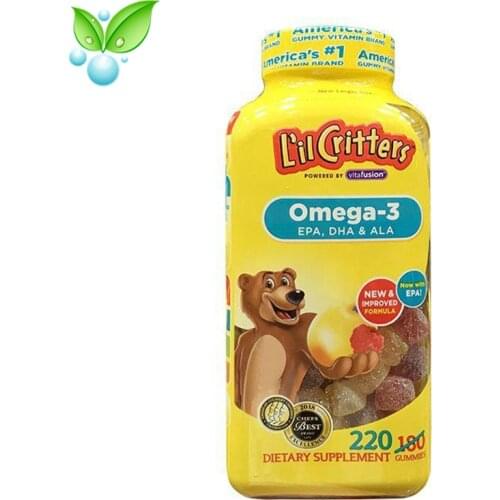 Lil Critters Gummy Bear Omega3 Childrens Fish Oil EPA, DHA & ALA 220 Capsules