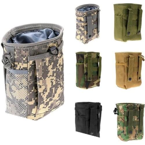 Tactical Gun Magazine Dump Drop Pouch Bag Military Molle Ammo Pouch Pack Utility Hunting Rifle Mag Pouch Outdoor Sports New