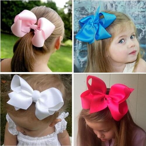 Pudcoco Fashion Boutique Handmade Colorful Ribbon Grosgrain Hair Bow With Clips For Kids Girls Hair Accessories 20pcs Hot Sale
