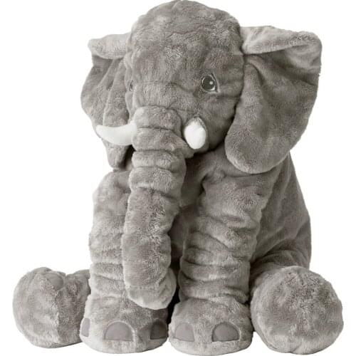 Cartoon 60cm Large Plush Elephant Toy Kids Sleeping Back Cushion stuffed Pillow Elephant Doll Baby Doll Birthday Gift for Kids