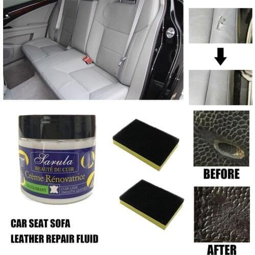 1PC Repair Cream With Sponge Leather Repair Filler Compound For Leather Restoration Cracks Burns & Holes Household Repair Tools