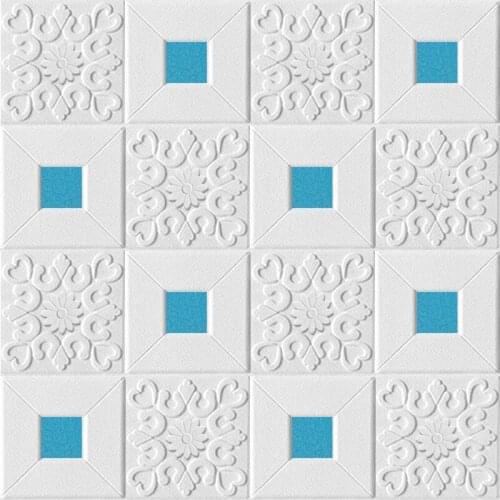 3D stereo wall stickers self-adhesive ceiling decorative stickers living room bedroom waterproof wallpaper foam wallpaper