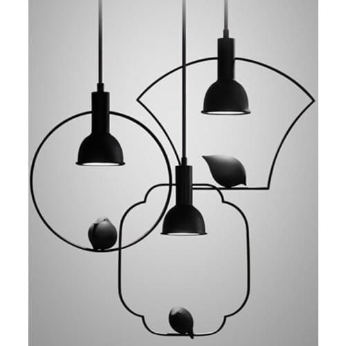 New Chinese Lighting Bedroom Light Fixtures Nordic Style Creative Bird Design Pendant Light Restaurant Led Spotlight Lights