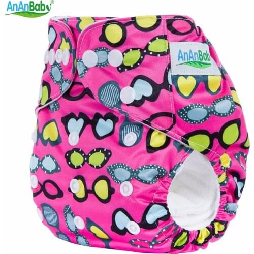 One Size Adjustable Couche Lavable/Washable Baby Cloth Diaper Cover Waterproof Printing Diapers Reusable Nappy HA003