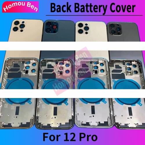 AAA Quality 2021New Replacement Battery Cover For IPhone 11 Pro Max Housing Like 12 Pro Style Rear Chassis With Radar + Buttons