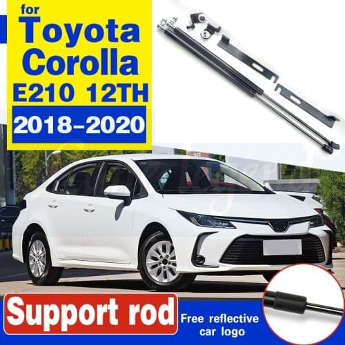 For Toyota Corolla 2018 - 2020 Carbon Steel Front Bonnet Hood Support Gas Strut Rod Shocks Auto Accessories