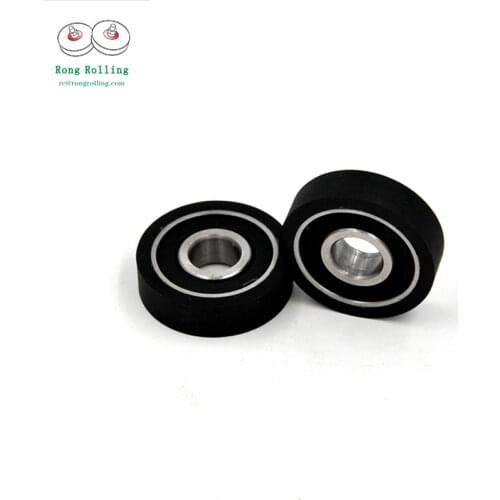 12*38*10 Drawer Furniture High Abrasion Resistant Polyurethane Covered Bearing 6201RS bore 12mm,diameter 38mm,thickness 10mm