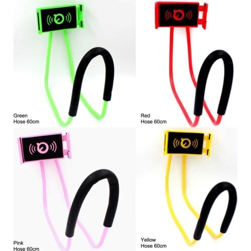 360 Degree Rotation Lazy Mobile phone holder mobile phone holder mini neck hanging neck bracket