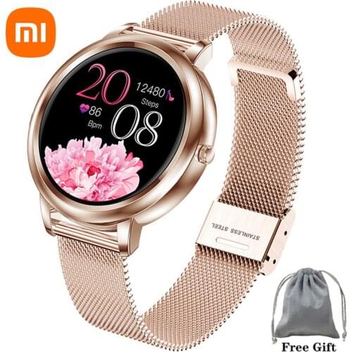 Xiaomi Mijia Smart Watch Women Girl Heart Rate Blood Pressure Monitor Full Touch Screen Smartwatches Pedometer For Android IOS