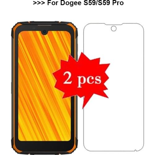 2PCS Tempered Glass For Doogee S59 Pro Protective Glass Screen Protector Film For Cristal Templado Doogee S59 Pelicula De Vidrio