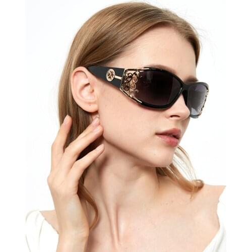 Fashion Hollow Square Sunglasses Women Polarized Lens Brand Glasses Ladies Square Rectangle Red Sun Glasses Shades UV400 NX