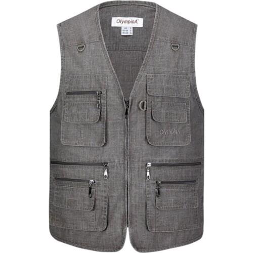 5XL Male Summer Outdoor Climbing Fishing Breathable Vest Multi Pocket Hiking Camping Hunting Photography Thin Big Size Waistcoat