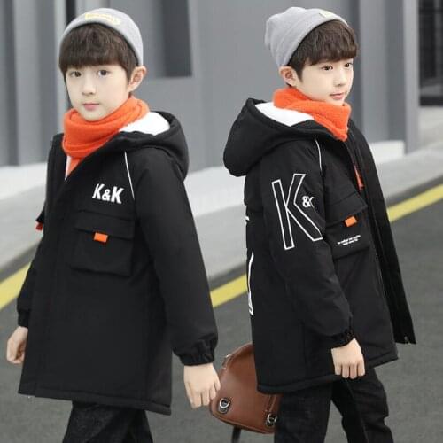 Winter boys Imitation Lamb cashmere Windbreaker baby boys casual clothes child tops 5-16T big kids thicken velvet jacket coat