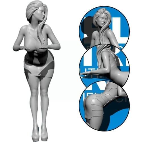 1/35 Resin Kits GIRLS Fashion Girl Resin Soldier Self-assembled By And TD2151 Color Themselves P6D6