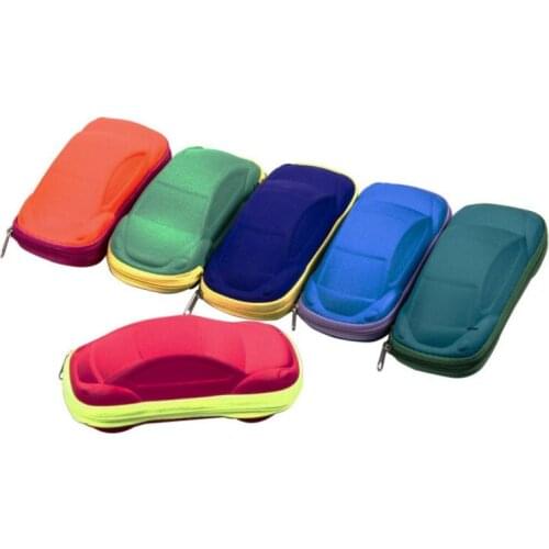 1 PC Fashion Chrildren Cartoon Zip-up Car Glasses Box Cute Sunglasses Case Random Color