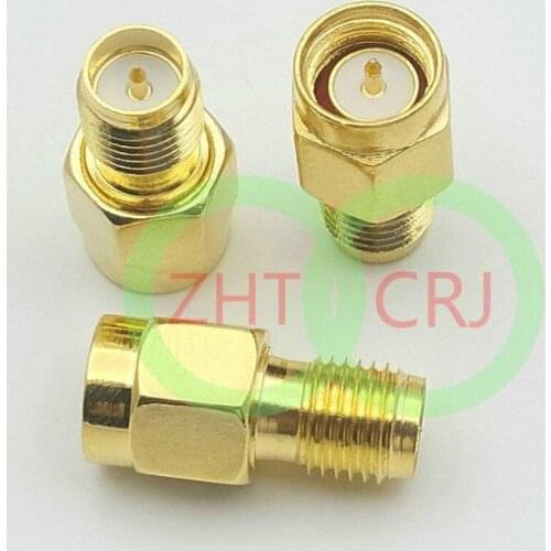 100PCS Gold plate SMA male plug to RP-SMA female plug RF coaxial connector