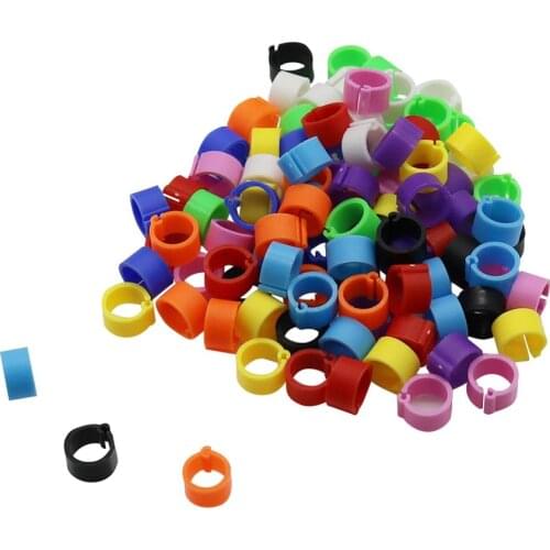 1000 Pcs Inner Diameter 8mm Height 7mm Birds Feet Rings Pigeon Dove Foot Identification Ring Farm Animal Carriers 10 Colors
