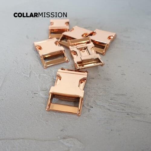 20pcs/lot slider curved side release buckles for 25mm dog collars bags DIY accessorie high quality plated metal buckle CK25M