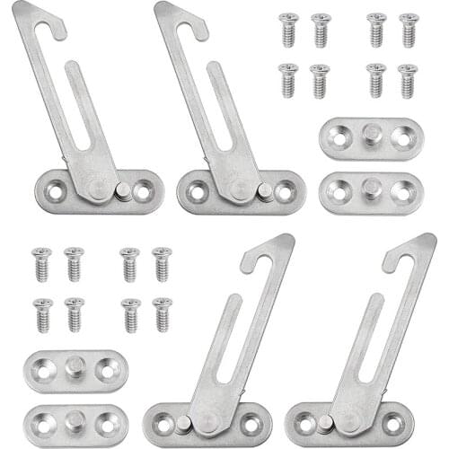 4 Pack Window Restrictor Locks Window Restrictor Hook Stainless Steel Child Lock Restrictor with Screws for Upvc Windows CNIM Ho