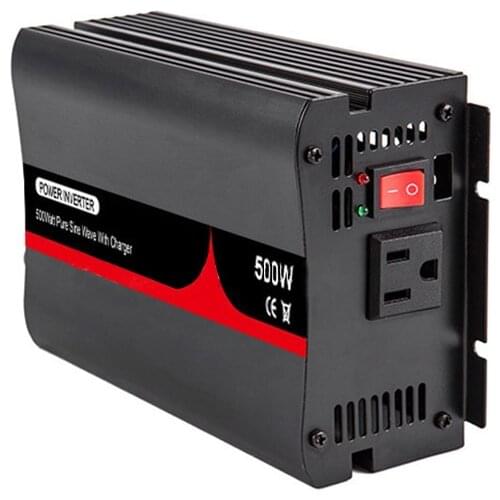 500W Pure Sine Wave Inverter 12V/24V/48V DC to 100V/110V/120V/220V/230V/240V AC 50/60HZ Voltage Transformer Power Inverter