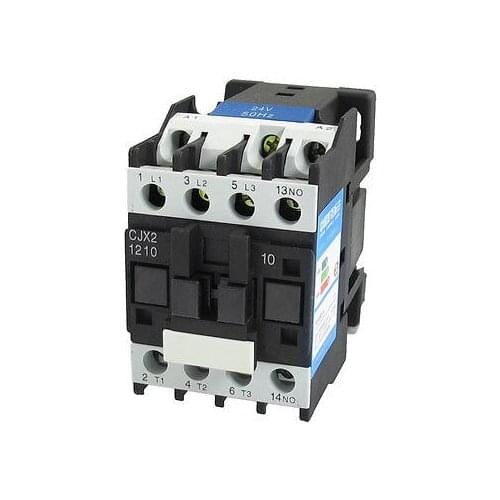 660V 3 Phase 3P N/O AC Contactor DIN Rail Mount 24V Coil CJX2-1210