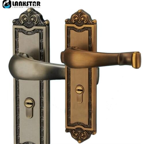 Antique Design Bronze and Brass Color European Style Handles Mechanical Split Handle Lock