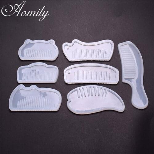 Aomily New Fondant Cake Comb Series Crystal Epoxy UV Silicone Mould Resin Jewelry Making Cosmetic Tools DIY Hand Craft Mold