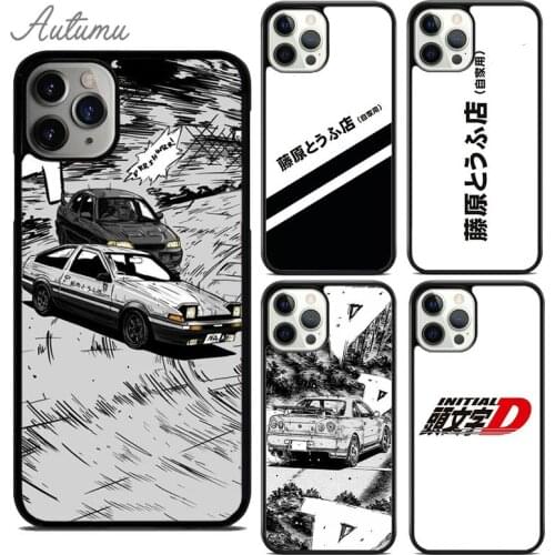 Initial D car Japan Phone Case for iPhone 11 12 Pro Max mini X XR XS SE 2020 5 6S 7 8 Plus Samsung Galaxy S8 S9 S10 Cover shell