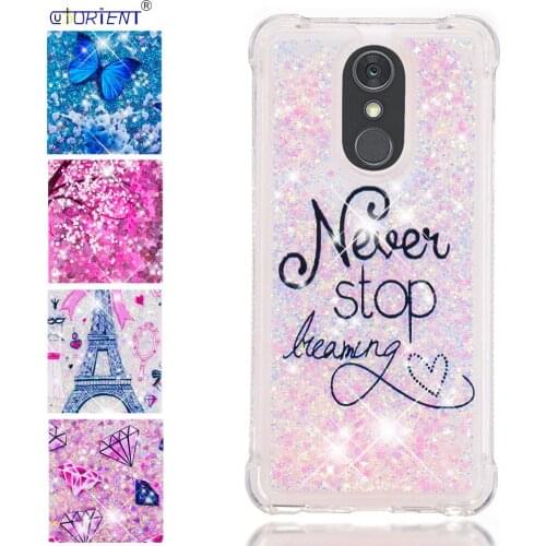 Glitter Case for LG Stylo 4 Stylo4 Plus Bling Dynamic Liquid Quicksand Cute Cover for LG Q Stylus Plus Soft Silicone Bumper Capa
