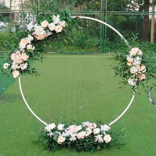 Wedding Props Iron Ring Arch Round Metal Backdrop Wedding Arch Flowers Door Outdoor Flower Stand for Wedding Decoration Shelf