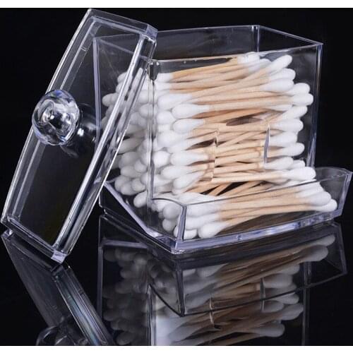 Cotton Swab Holder Storage Makeup Organizer Cosmetics Plastic Swab Container