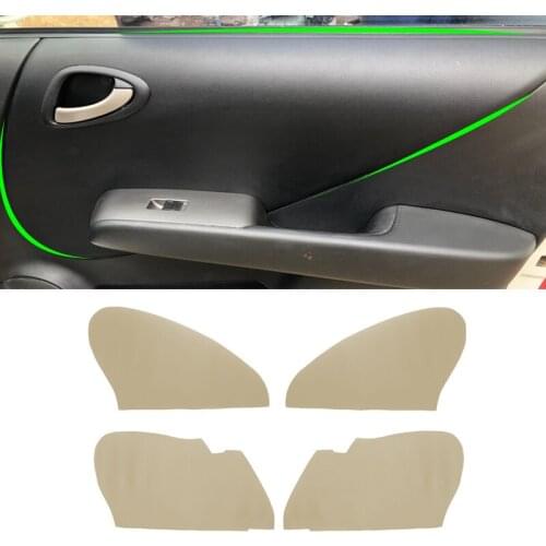 For Honda Fit / Jazz 2004 2004 2005 2006 2007 Hatchback/Sedan Microfiber Leather Interior Door Armrest Panel Cover Sticker Trim