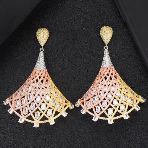 LARRAURI Exclusive Gorgeous Luxury Full Shiny Drop Earrings For Women Charm Gift Jewelry boucle d'oreille femme 2019