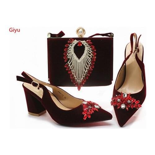 Doershow Latest style African Shoes And Bag Set For Party High Quality Italian Ahoes And Bags To Match Women! HGX1-19