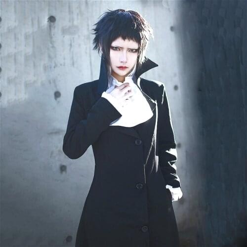 Anime Bungou Stray Dogs Cosplay Costume Ryunosuke Akutagawa Cosplay Set Clothing Men Black Outfit Halloween Suit