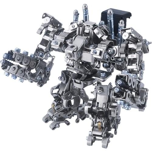 521Pcs Creative Metal Mechanical Soldier Mecha Puzzle Model Kit Assembly Jigsaw Crafts for Home Decor