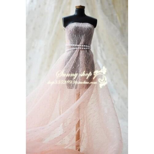 2 Yard / Lot Multicolor mesh lace fabric soft gauze stage performance wedding clothing lace diy accessories 150cm wide