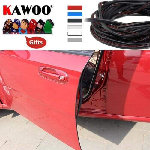 KAWOO Car Door Side Edge Scratch Crash Strip Protection Sticker For Fiat 500 500L Grand Punto Bravo Stilo Car-Styling Mouldings